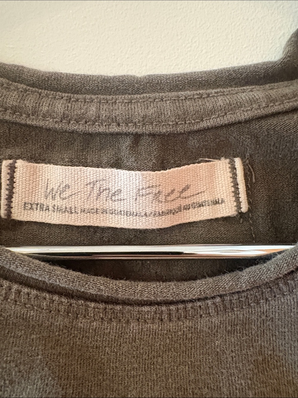 We The Free Olive Green Cropped Crewneck Tee - Picture 2 of 3